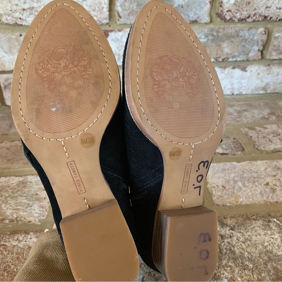 Vince Camuto. | Perforated Black Ankle Booties - Picture 8 of 12